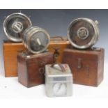 A collection of racing pigeon clocks, various cases and designs (5)
