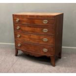 A Regency bow front chest of drawers, 100 x 103 x 49cm