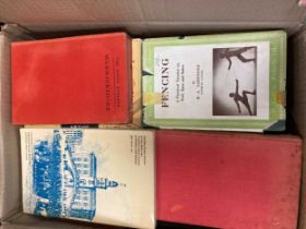 A number of books to include sporting biographies, sports, and hunting pursuits, etc (3 boxes)