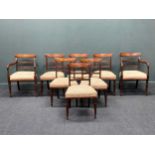 A set of eight Regency mahogany dining chairs, to include two carvers (8)