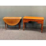 A Victorian mahogany dressing table 74 x 106 x 45cm together with a mahogany pad-footed gateleg