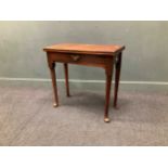 A George III mahogany fold-over top tea table 71 x 76 x 36cm closed 69 x 71 x 76cm open