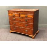 A George III oak chest of drawers, 101 x 113 x 53cm