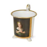 A Berlin porcelain cabinet cup, circa 1815-1830,
