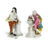 Two Derby porcelain figures of John Milton and William Shakespeare, circa 1770,