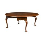 A George II mahogany gateleg dining table,