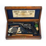 A percussion Beaumont-Adams type double-action five-shot revolver, mid-19th century,