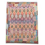 A large contemporary pure-wool kelim carpet,