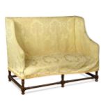 A Carolean style settee, 19th century,