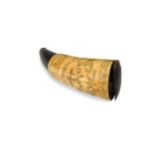 James Sheils, Earlstone, an early 19th century scrimshaw decorated horn snuff mull,