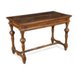 An Italian walnut side table, 17th century,