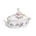 A Meissen tureen and cover, circa 1750,