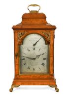 A George III musical table clock signed 'Nash & Willson, Newcastle Street, Strand',