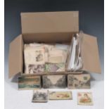 Box of military ephemera, including hundreds of letters and hundreds of postcards, all connected