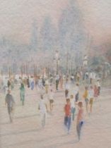 Keith Noble Evening on the Giardinetti Reali watercolour, signed lower right 16 x 10.5cm W.H.