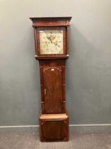 A 19th century oak country 8 day longcase clock, 202cm