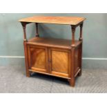 A Victorian two door small cabinet stamped Gillow & Co 75 x 69 x 39cm