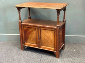 A Victorian two door small cabinet stamped Gillow & Co 75 x 69 x 39cm