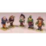 Five Manson Gnomes, 10cm high and one other; two boxes of Waterford Alana glass (qty)