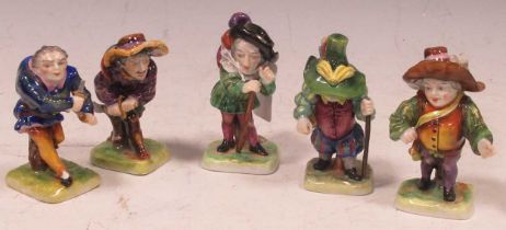 Five Manson Gnomes, 10cm high and one other; two boxes of Waterford Alana glass (qty)