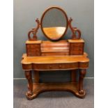 A Victorian duchesse dressing table 159 x 122 x 51cm together with a Victorian marble topped