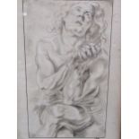 A 20th century pencil sketch after Rubens signed and dated 19(74) 29 x 17cm