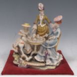 A Royal Worcester porcelain group 'The Tea Party', from the Victorian Ladies Series, a limited