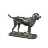 After Henri-Alfred-Marie Jacquemart (1824-1896), a bronze model of a coonhound,