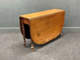 George IV mahogany drop leaf table, 73 x 115 x 36cm closed 73 x 115 x 158cm open