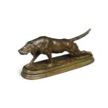 After Victor Chemin (1825-1901), a small bronze of a bloodhound,