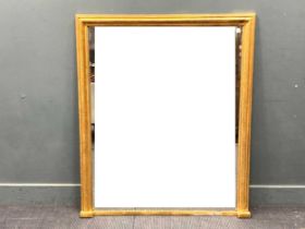 A large rectangular Victorian style gilt frame mirror, 129 x 108cm