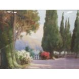 Four ealy 20th century watercolours of Italian scenic views. Signed largest: 25.5cm x 41cm