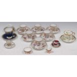 A set of six Dresden porcelain coffee cups and saucer and miscellaneous porcelain