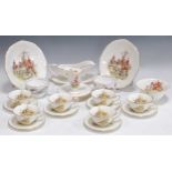 A collection of Royal Worcester hunting scene table wares designed by T. Ivestor Lloyd to include
