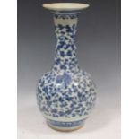 A 19th century Chinese blue and white bottle vase, 45cm high Collection of dust, dirt and