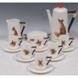 A Royal Doulton 'Reynard the fox' coffee service, to include six coffee cans and saucers, oval bowl,