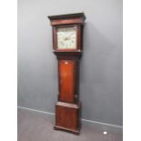 An oak country longcase clock, 208cm
