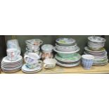 A large collection of Daphne Carnegy ceramics to include plates, bowls, mugs etc