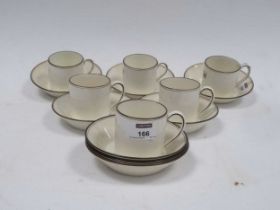 An early 19th century Wedgwood creamware coffee service, including six coffee cans and eight