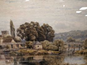 A R Wheedon, watercolour, 28.5cm x 49cm