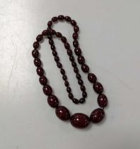 A bakelite bead necklace, weight 57.7g