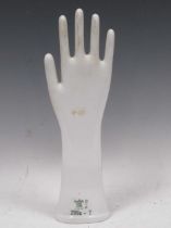 A mid-20th century Rosenthal porcelain hand 37.5cm high