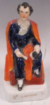 A Staffordshire figure of Lord Byron, 19cm high