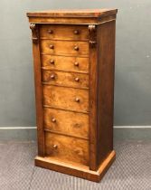 A Victorian walnut secretaire wellington chest 127 x 59 x 41cm Provenance: Heydon Grange, Norfolk