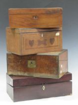 Four 19th century boxes