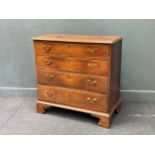 A George III oak chest of drawers 94 x 97 x 46cm
