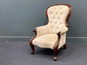 A Victorian button back armchair 98 x 70 x 81cm