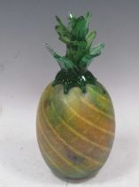 A Gozo glass model of a pineapple, 25cm high