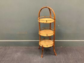 A bamboo cake stand 83 x 29cm