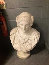 Late 19th / early 20th century marble bust after the Roman antique, 83cm high